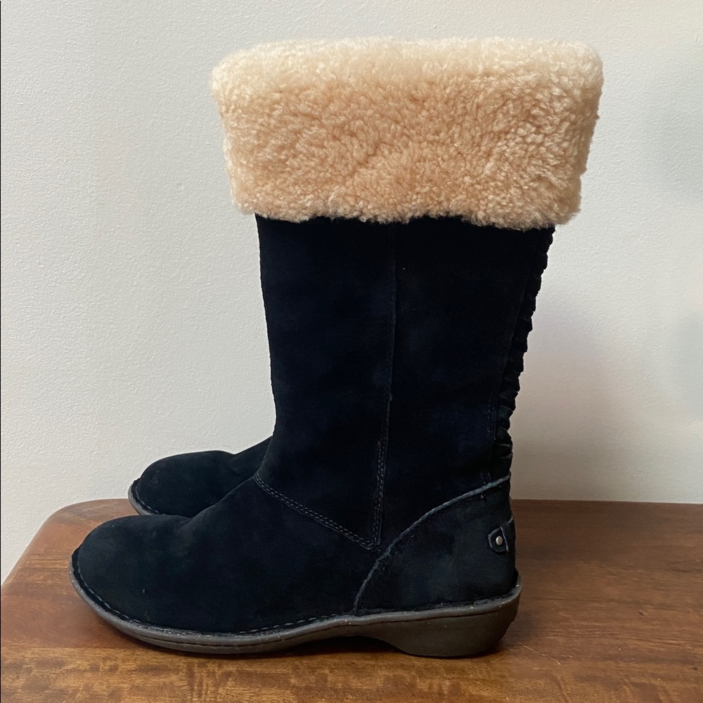 UGG Black and Tan Winter Boots - Picture 2 of 10